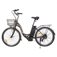 Load image into Gallery viewer, Ecotric Peacedove black electric city bike-junior
